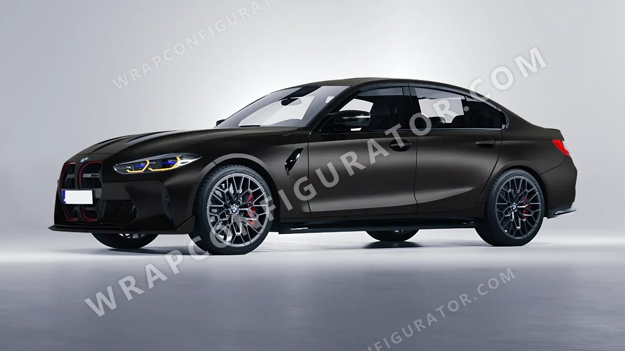 Black BMW M3 CS 2023 wrapped in KPMF Matt Perfect Black K75547