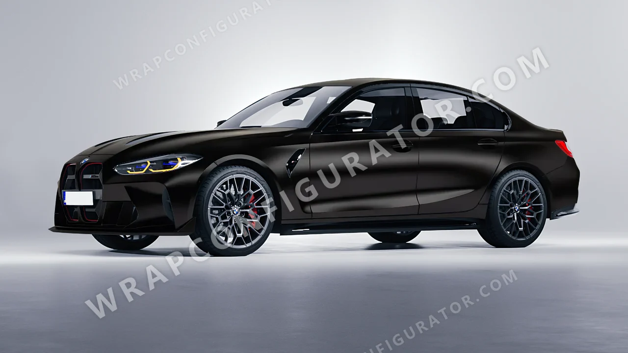Black BMW M3 CS 2023 wrapped in KPMF Perfect Black K75530