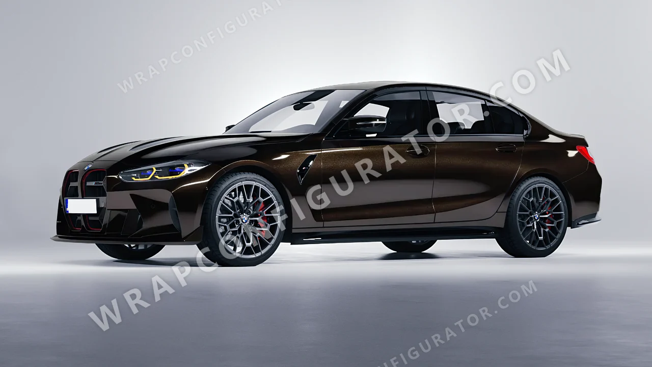 Black BMW M3 CS 2023 wrapped in KPMF Phantom Black K75448