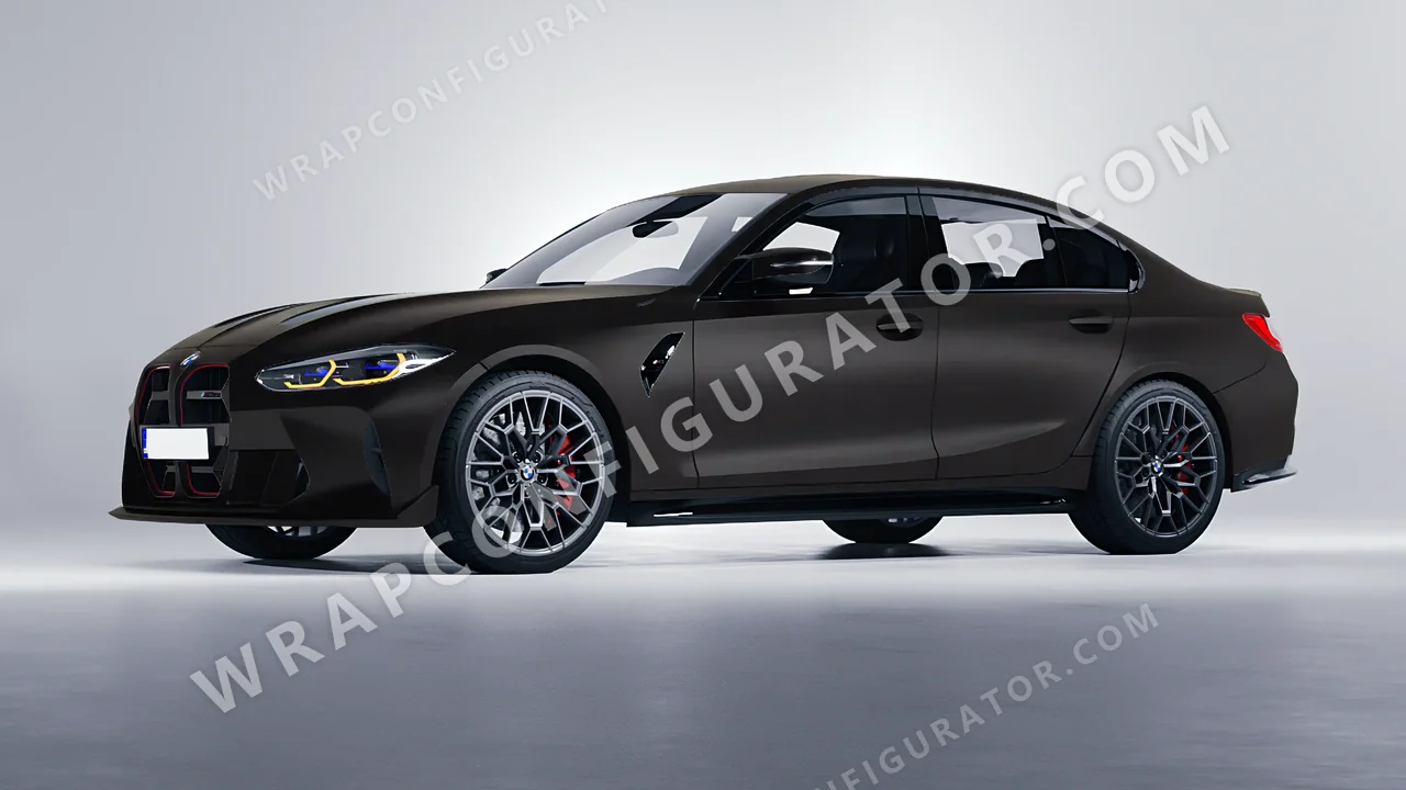 Black BMW M3 CS 2023 wrapped in ORACAL Black 970RA-070M