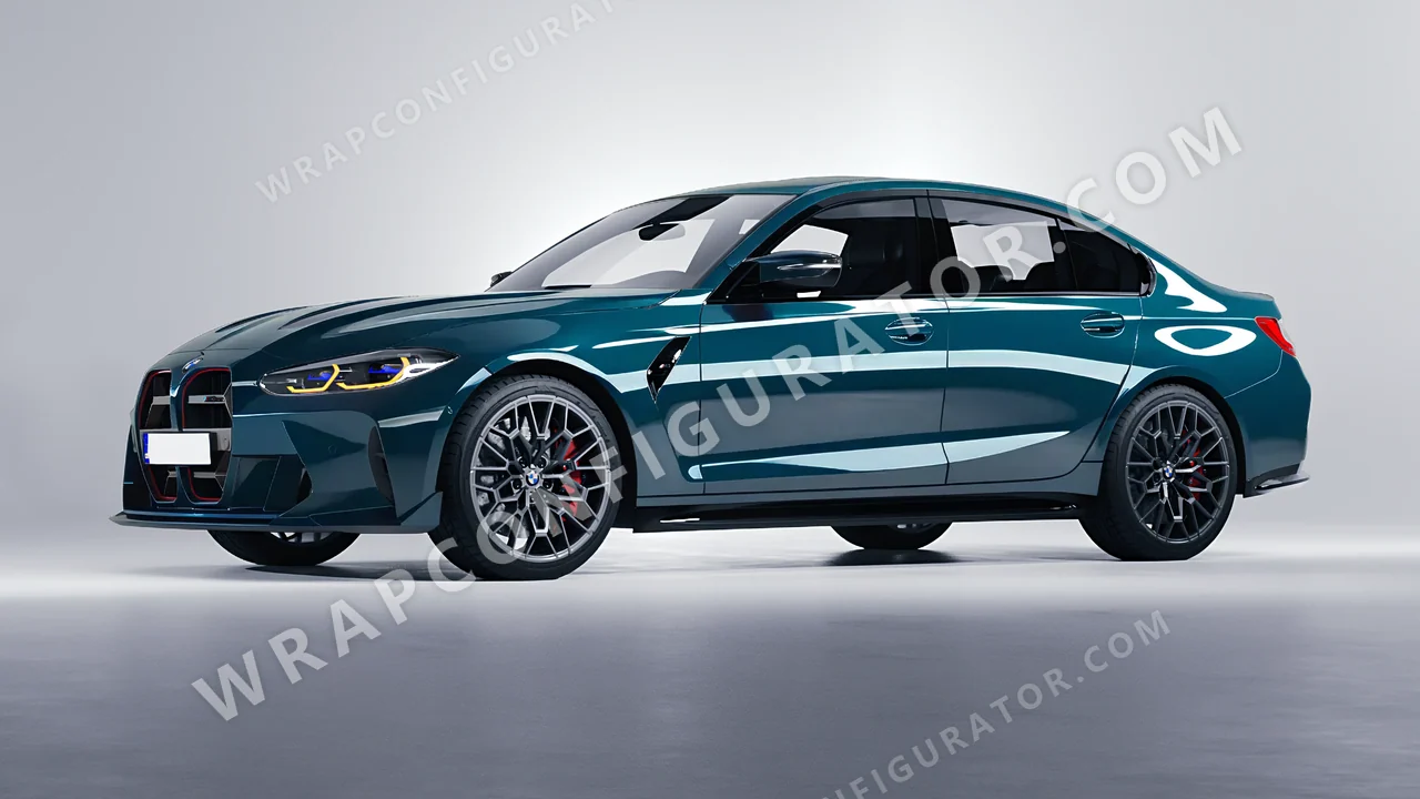 Blue BMW M3 CS 2023 wrapped in Colourshield PPF by HyperPro Aqua HGF22-P