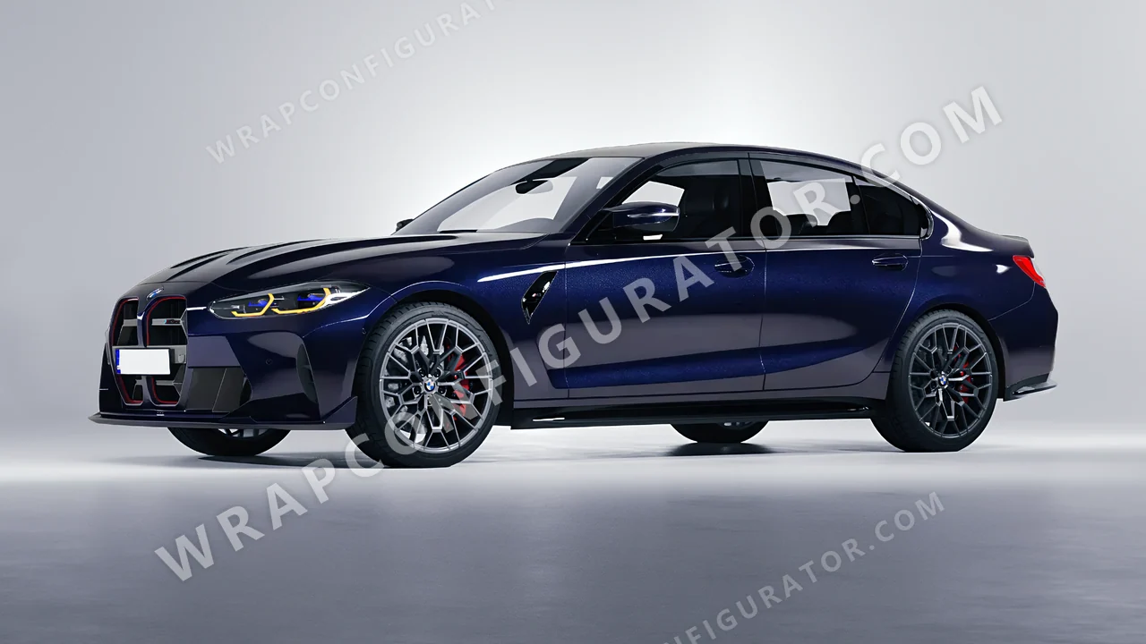 Blue BMW M3 CS 2023 wrapped in Colourshield PPF by HyperPro Cobalt Blue GAF46-P