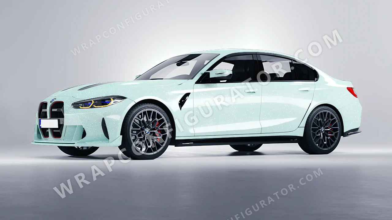 Blue BMW M3 CS 2023 wrapped in Colourshield PPF by HyperPro Light Blue GPF10-P