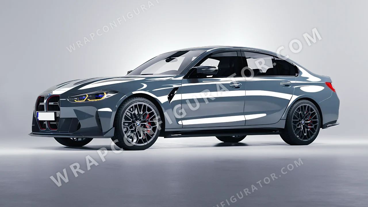 Blue BMW M3 CS 2023 wrapped in Colourshield PPF by HyperPro Smoky Blue HGF24-P