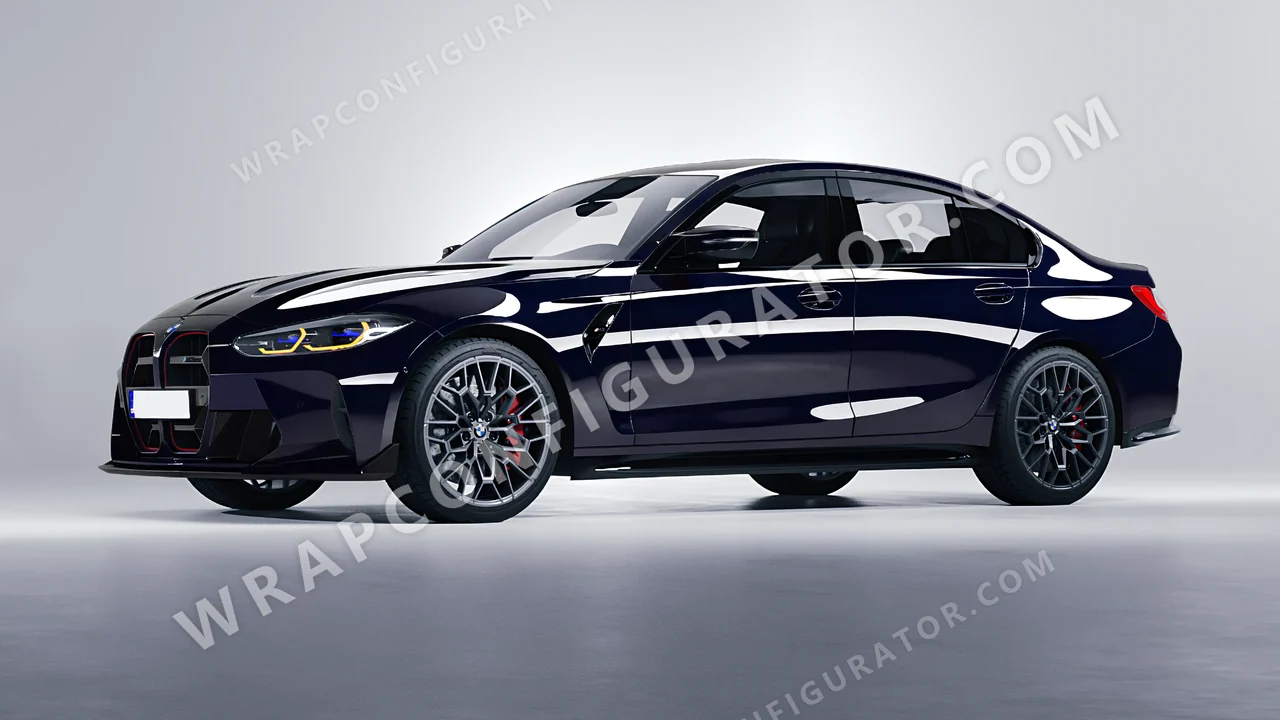 Blue BMW M3 CS 2023 wrapped in ORACAL Gt3 Blue 970RA-111G