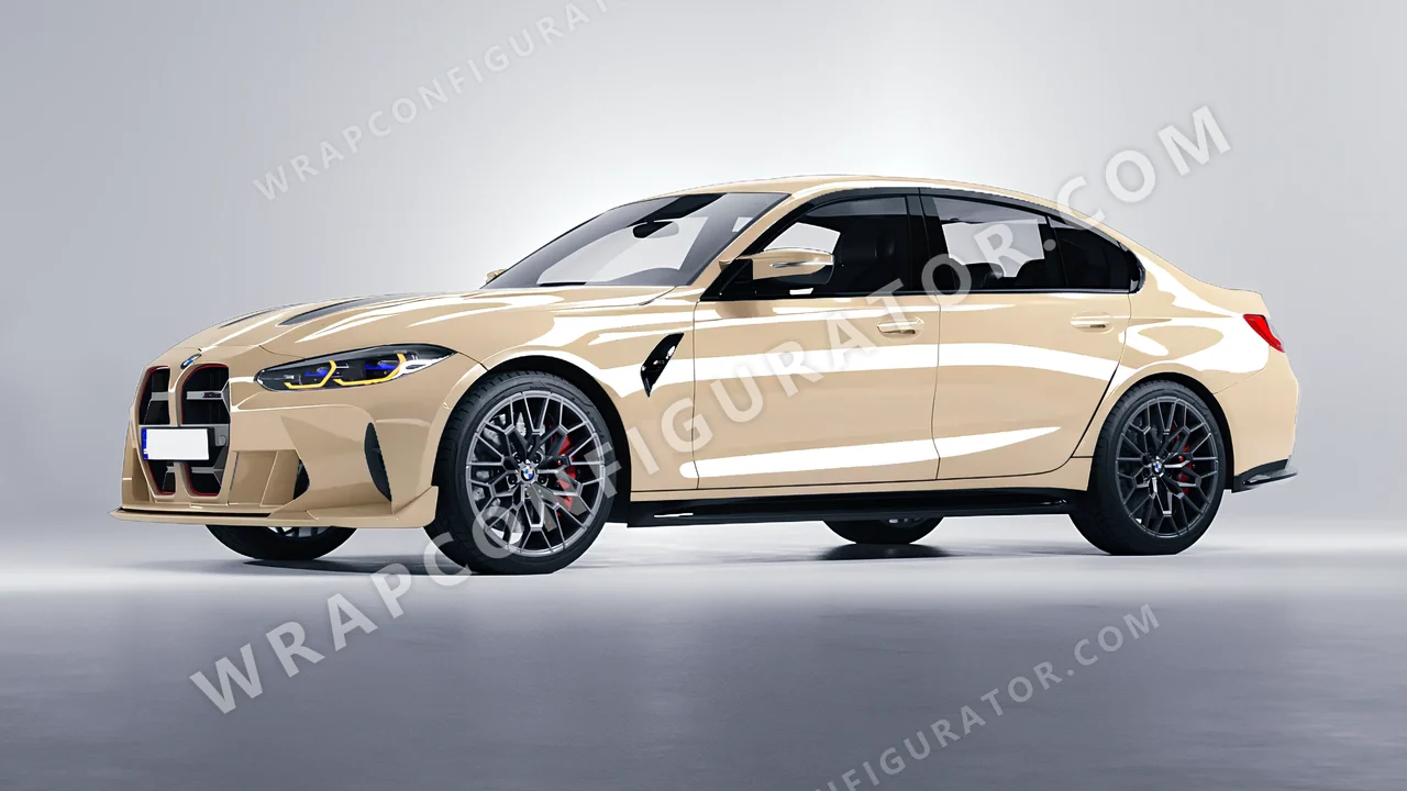 Brown BMW M3 CS 2023 wrapped in Colourshield PPF by HyperPro Khakis HGF26-P