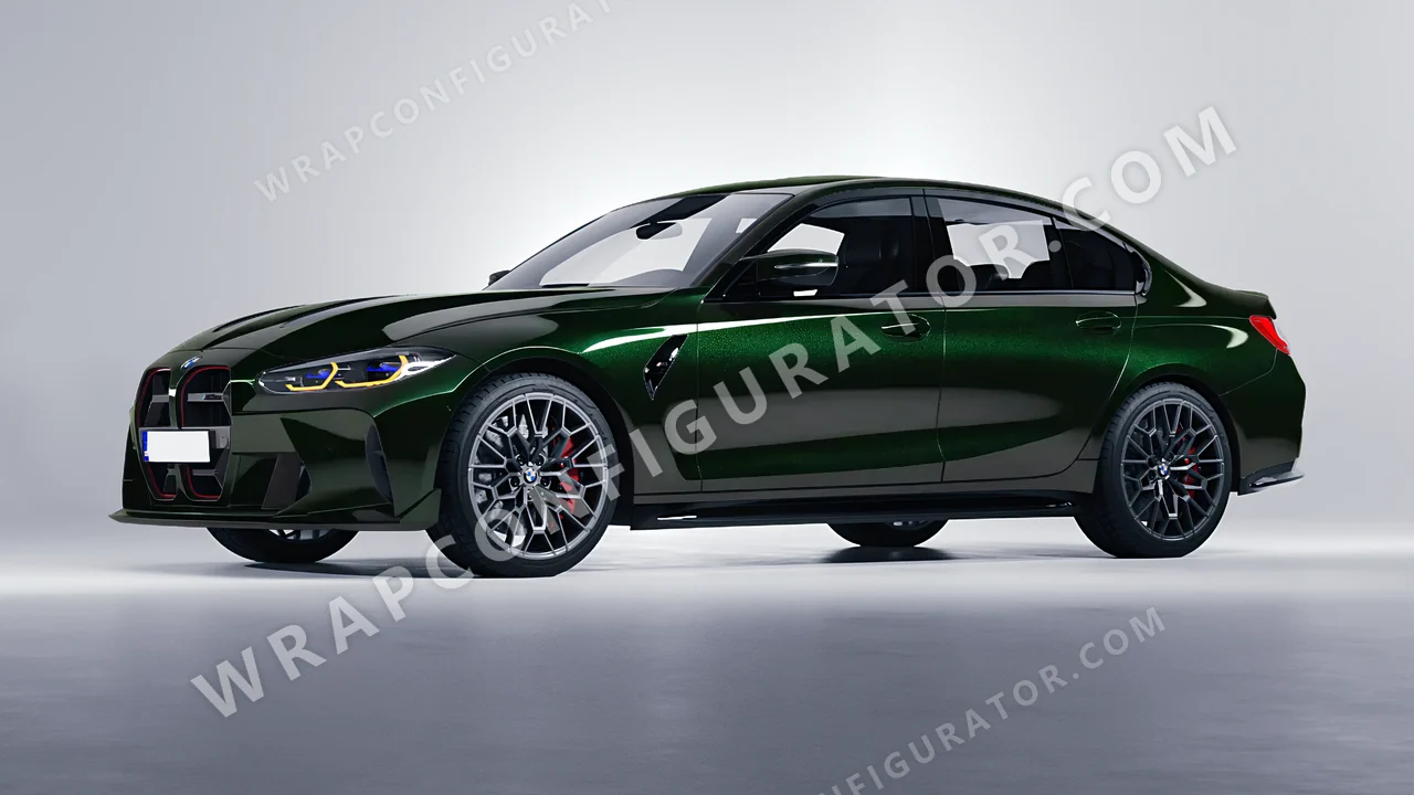 Green BMW M3 CS 2023 wrapped in Colourshield PPF by HyperPro Dark Emerald HGM43-P