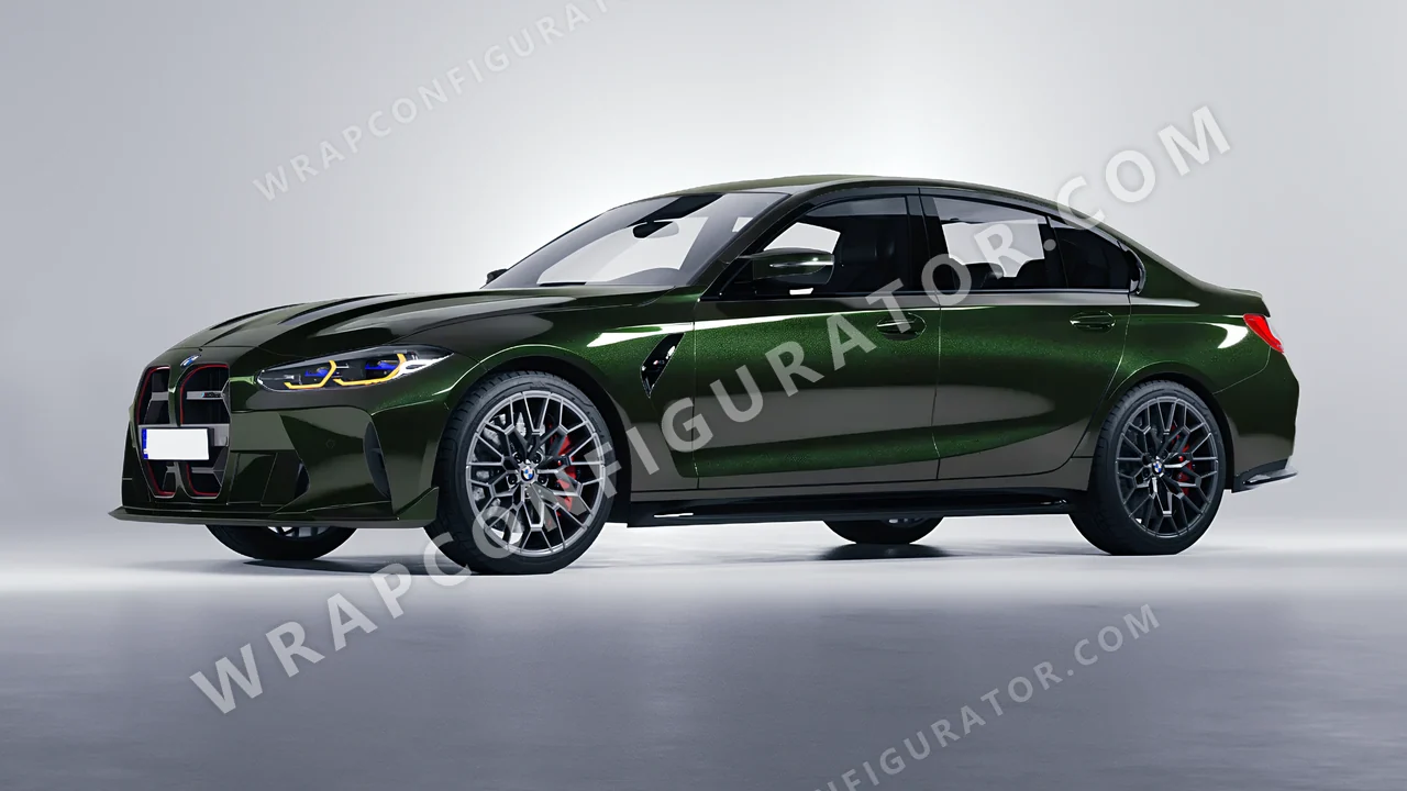 Green BMW M3 CS 2023 wrapped in Colourshield PPF by HyperPro Dark Forest Green HGM74-P