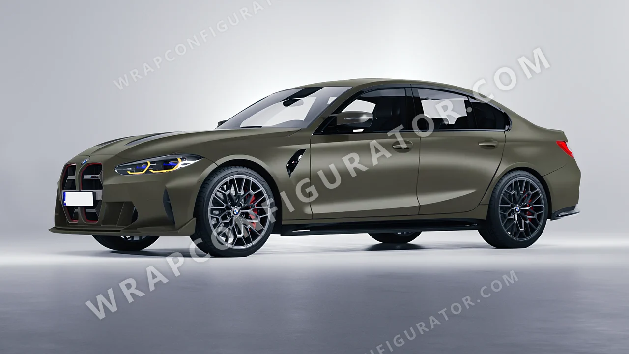 Green BMW M3 CS 2023 wrapped in Colourshield PPF by HyperPro Gray Green SMF46-P