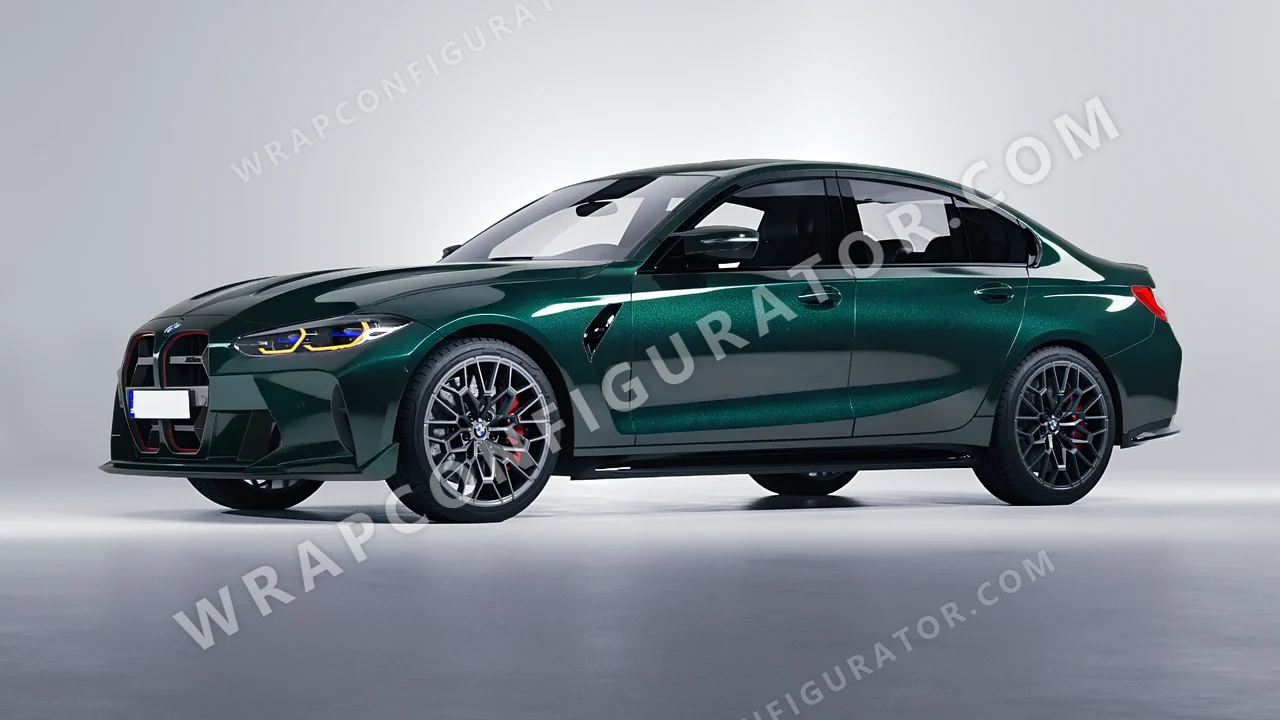 Green BMW M3 CS 2023 wrapped in Colourshield PPF by HyperPro Green GAF39-P