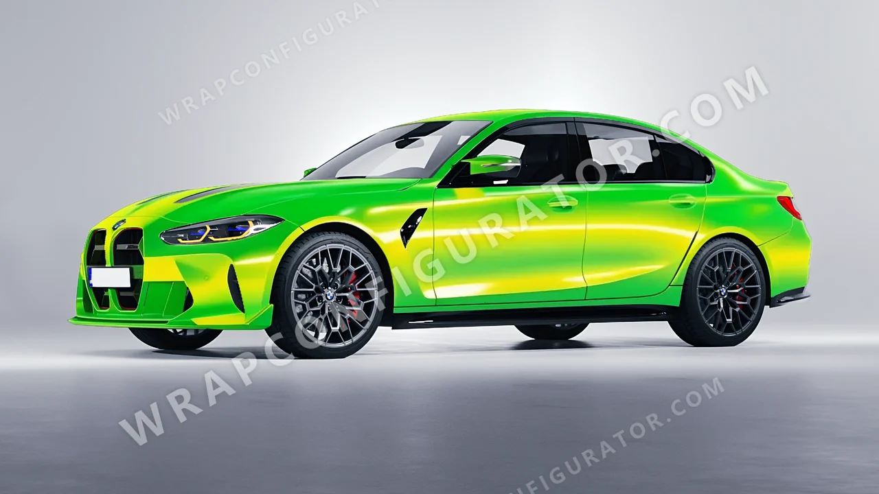 Green BMW M3 CS 2023 wrapped in Colourshield PPF by HyperPro Green GSF02-P