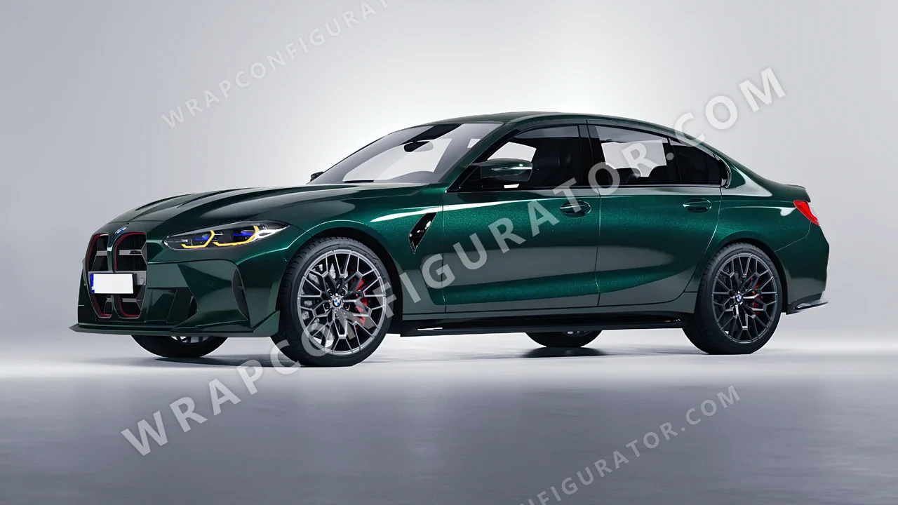 Green BMW M3 CS 2023 wrapped in Colourshield PPF by HyperPro Green HGM59-P
