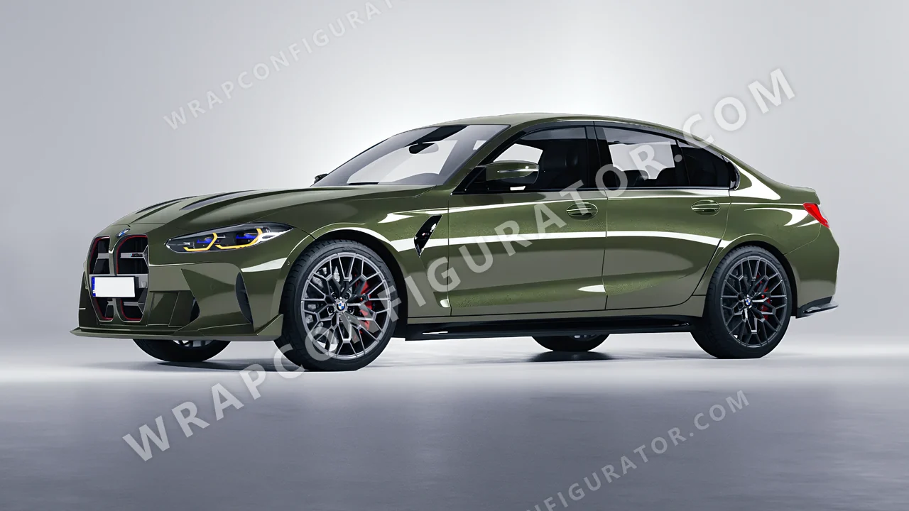 Green BMW M3 CS 2023 wrapped in Colourshield PPF by HyperPro Laurel Green HGM53-P