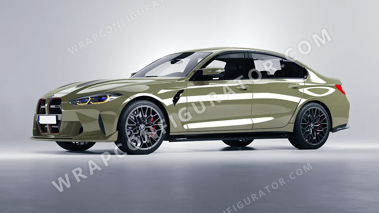 Green BMW M3 CS 2023 wrapped in Colourshield PPF by HyperPro Light Green HGF19-P