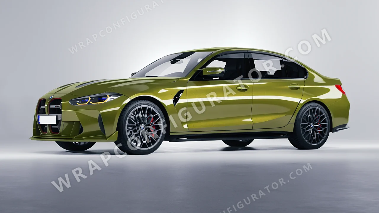 Green BMW M3 CS 2023 wrapped in Colourshield PPF by HyperPro Olive Green HGM25-P