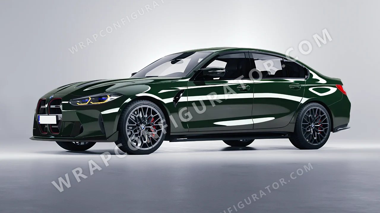 Green BMW M3 CS 2023 wrapped in Colourshield PPF by HyperPro Racing Green HGF84-P