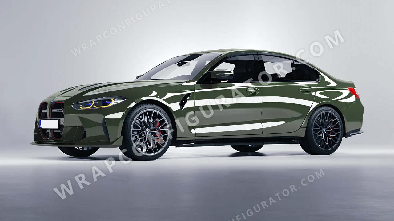 Green BMW M3 CS 2023 wrapped in Colourshield PPF by HyperPro Retro Green HGF63-P