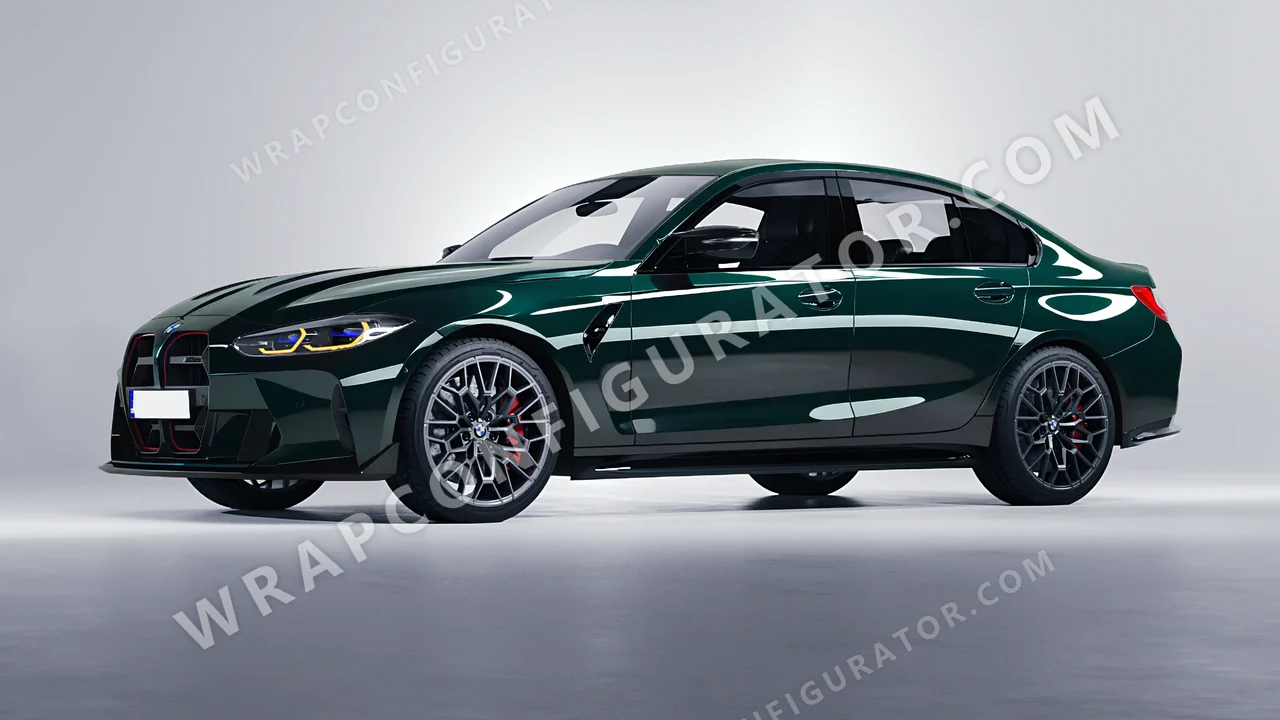 Green BMW M3 CS 2023 wrapped in Colourshield PPF by HyperPro Sacramento Green HGF35-P