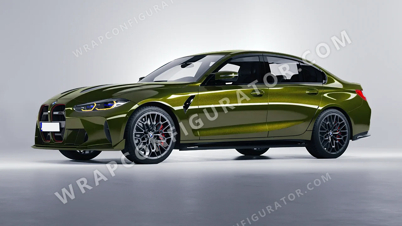 Green BMW M3 CS 2023 wrapped in Colourshield PPF by HyperPro Seaweed Green HGM47-P