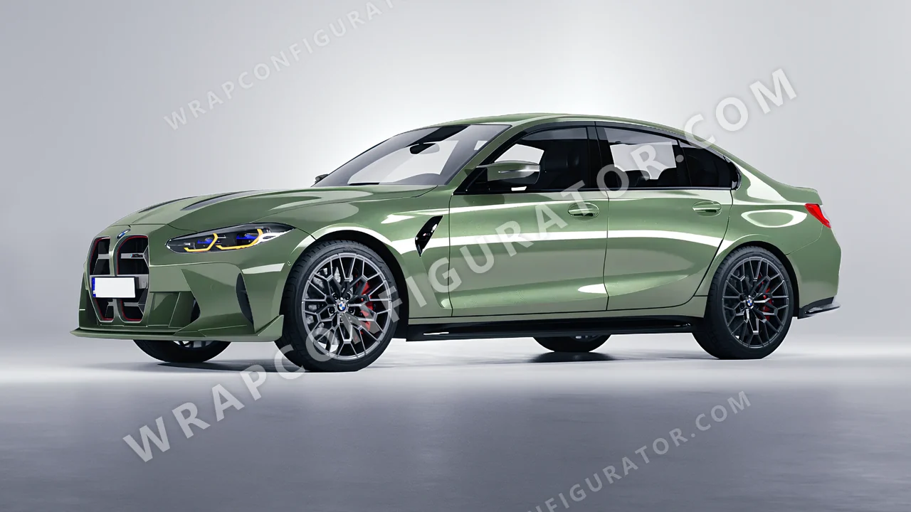 Green BMW M3 CS 2023 wrapped in Colourshield PPF by HyperPro Spring Green HGM69-P
