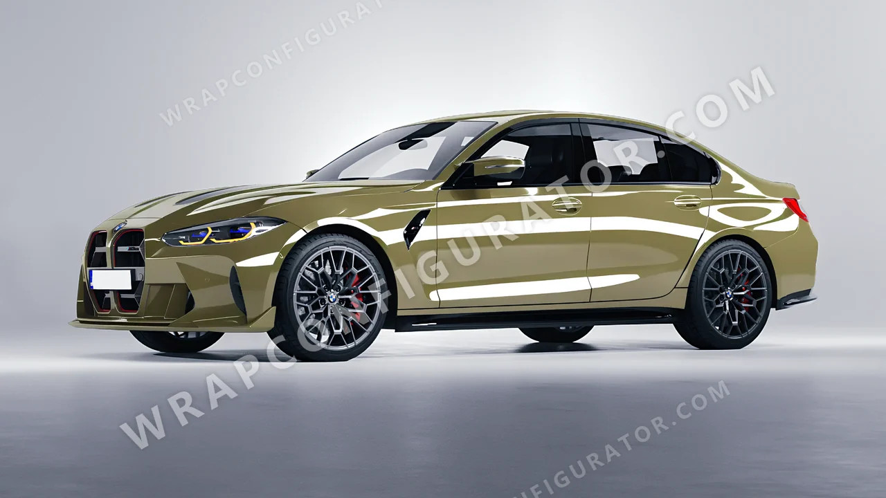 Green BMW M3 CS 2023 wrapped in Inozetek Dynamic PPF Khaki Green DPPF932