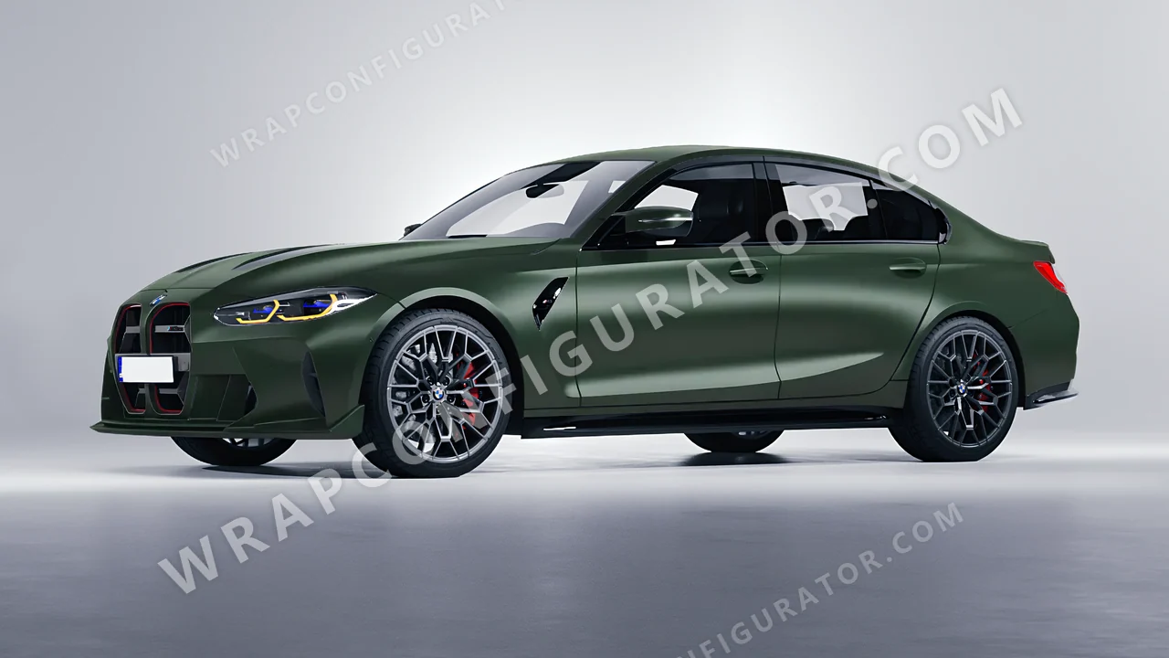 Green BMW M3 CS 2023 wrapped in Inozetek Dynamic PPF Urban British Green URBN101