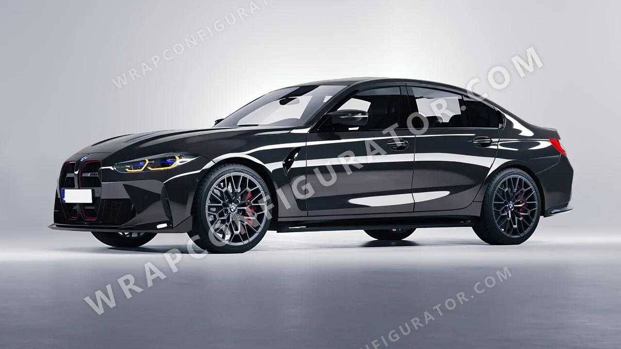 Grey BMW M3 CS 2023 wrapped in 3M Gloss Anthracite G201