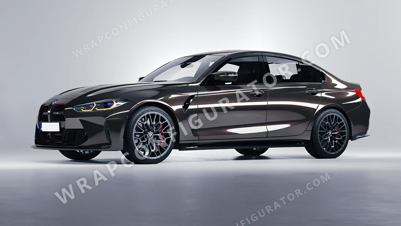 Grey BMW M3 CS 2023 wrapped in 3M Gloss Charcoal Metallic G211