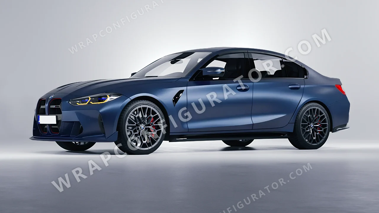 Grey BMW M3 CS 2023 wrapped in 3M Satin Thundercloud S271