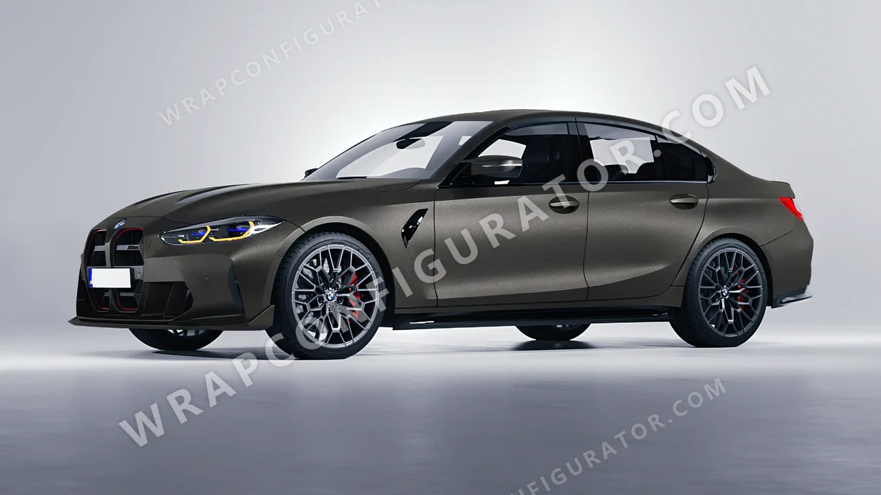 Grey BMW M3 CS 2023 wrapped in Avery Dennison Charcoal SW900-845-M