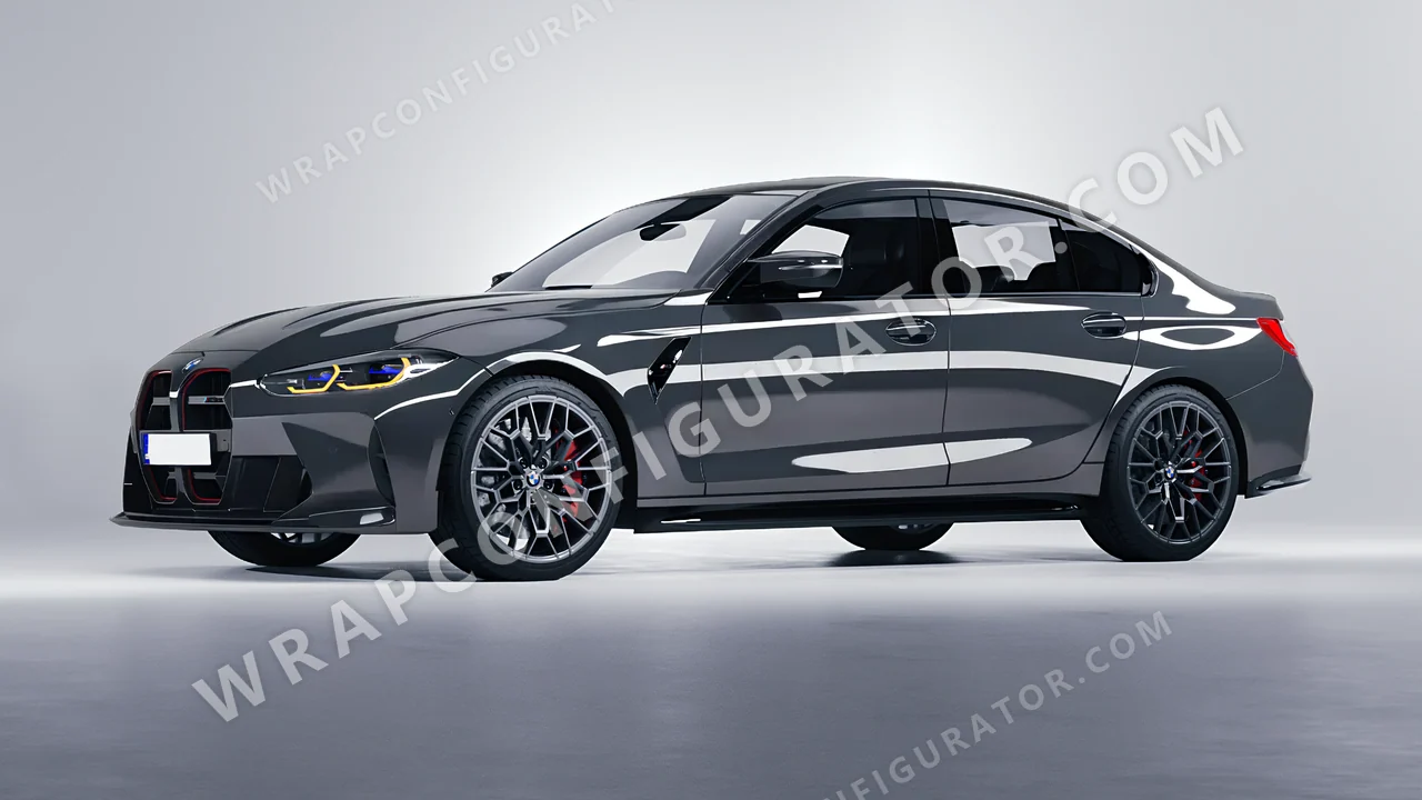 Grey BMW M3 CS 2023 wrapped in Avery Dennison Dark Grey SW900-865-O
