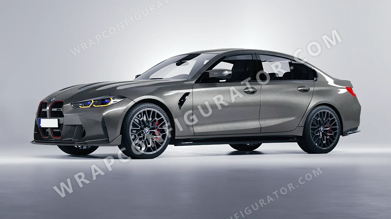 Grey BMW M3 CS 2023 wrapped in Avery Dennison Grey SW900-807-M