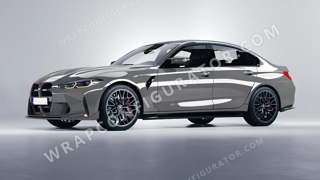 Grey BMW M3 CS 2023 wrapped in Avery Dennison Misty Grey SW900-827-O