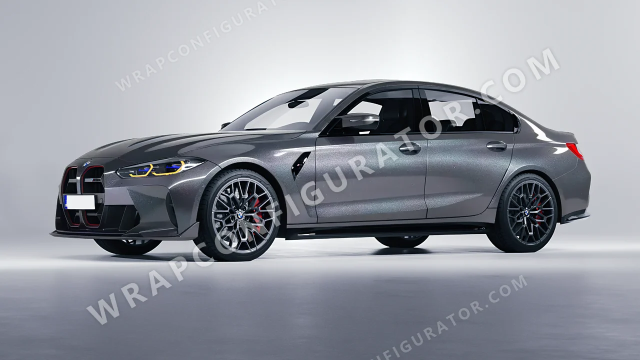 Grey BMW M3 CS 2023 wrapped in Avery Dennison Pride Prismatic Grey SW900-879-M