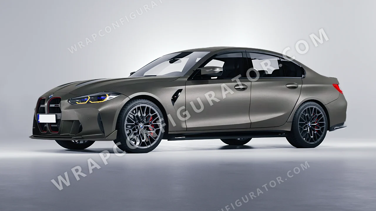Grey BMW M3 CS 2023 wrapped in Avery Dennison Spy Grey SW900-828-M