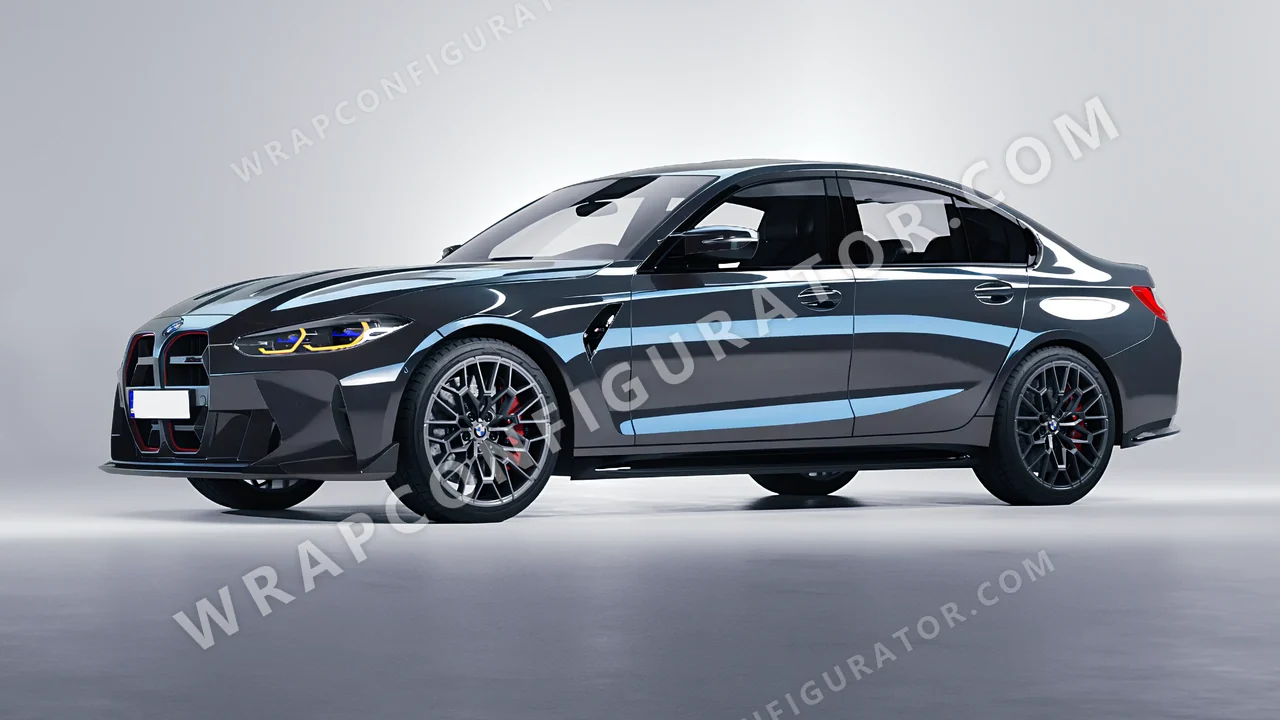 Grey BMW M3 CS 2023 wrapped in Colourshield PPF by HyperPro Deep Gray HGF03-P