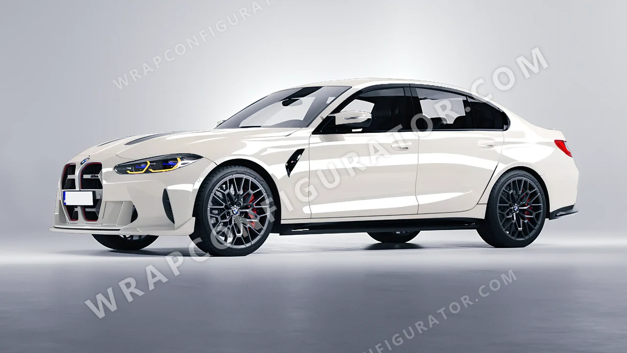 Grey BMW M3 CS 2023 wrapped in Colourshield PPF by HyperPro Light Gray HGF18-P