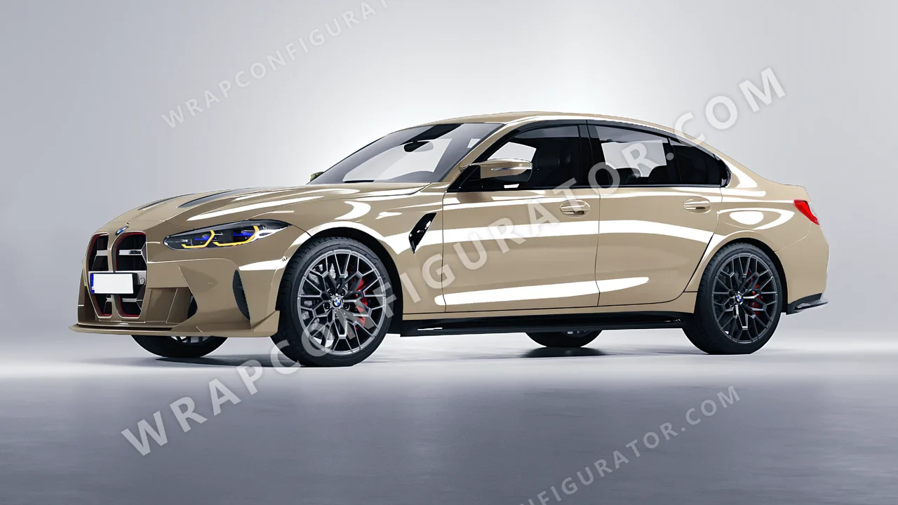 Grey BMW M3 CS 2023 wrapped in Inozetek Dynamic PPF Cement Grey DPPF703