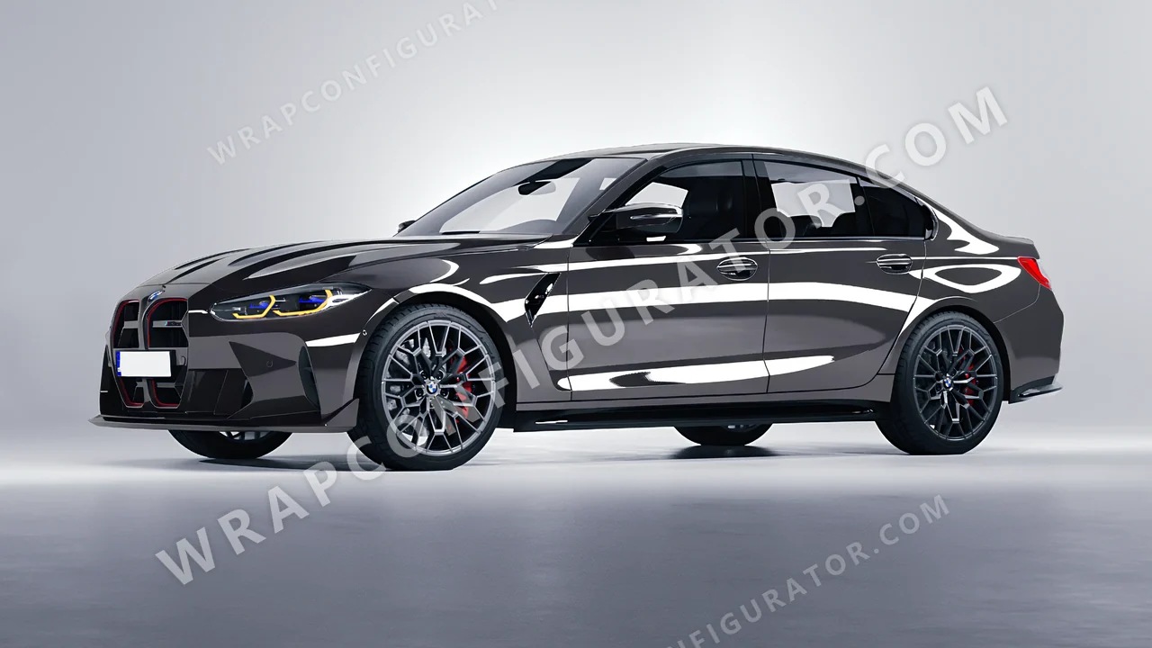 Grey BMW M3 CS 2023 wrapped in Inozetek Dynamic PPF Falcon Grey DPPF905