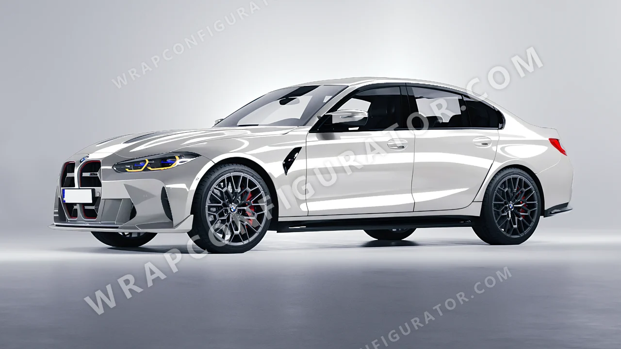 Grey BMW M3 CS 2023 wrapped in Inozetek Dynamic PPF GT Silver DPPF709