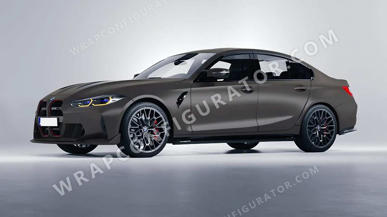 Grey BMW M3 CS 2023 wrapped in Inozetek Dynamic PPF Rock Grey DPPF802