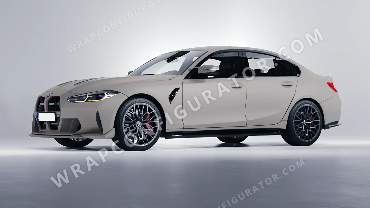 Grey BMW M3 CS 2023 wrapped in Inozetek Dynamic PPF Shark Grey DPPF818