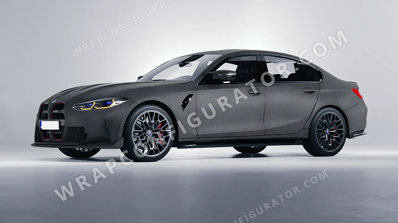 Grey BMW M3 CS 2023 wrapped in KPMF Dark Grey Matt K89015