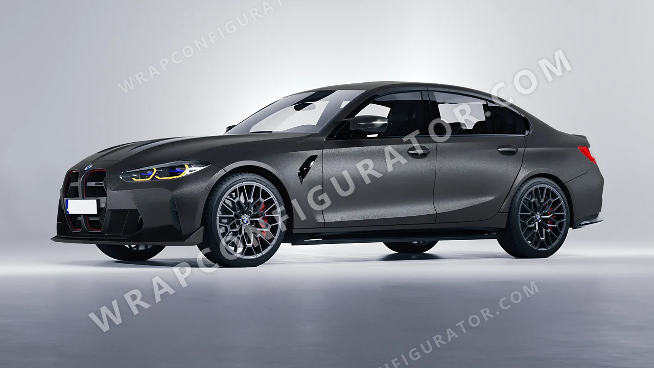 Grey BMW M3 CS 2023 wrapped in KPMF Matt Anthracite K75320
