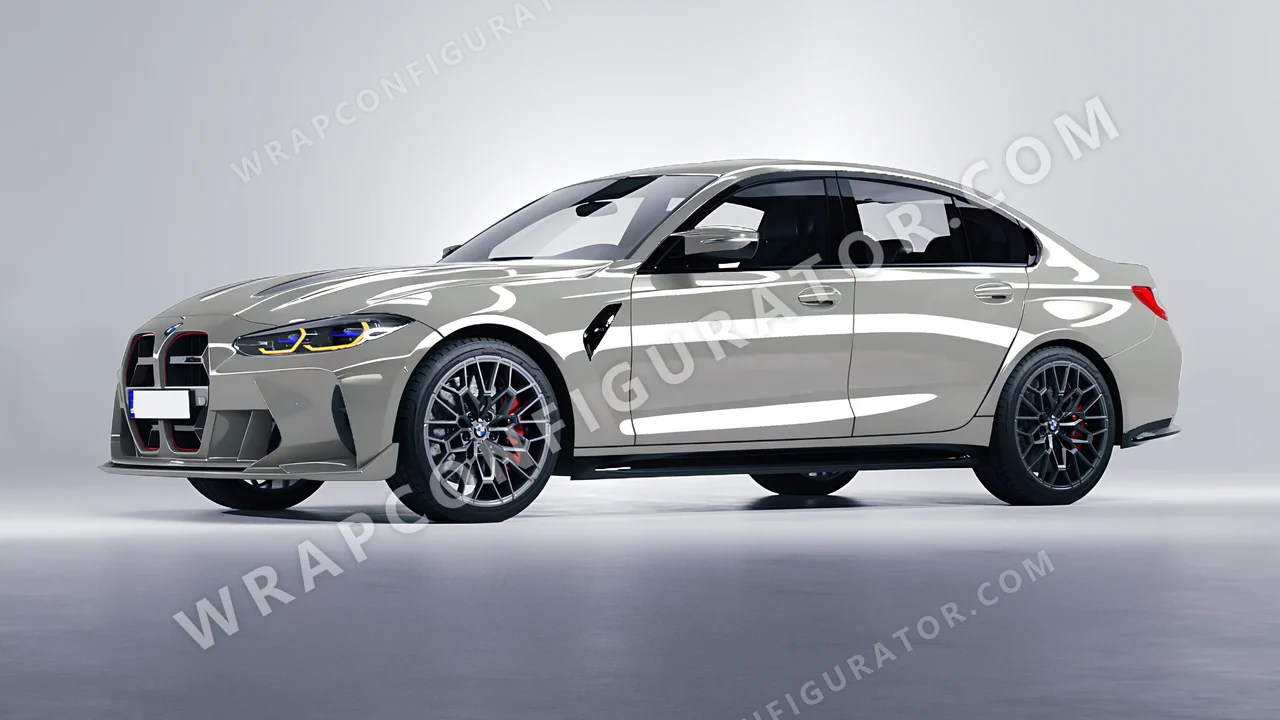 Grey BMW M3 CS 2023 wrapped in KPMF Ominous Grey K75415