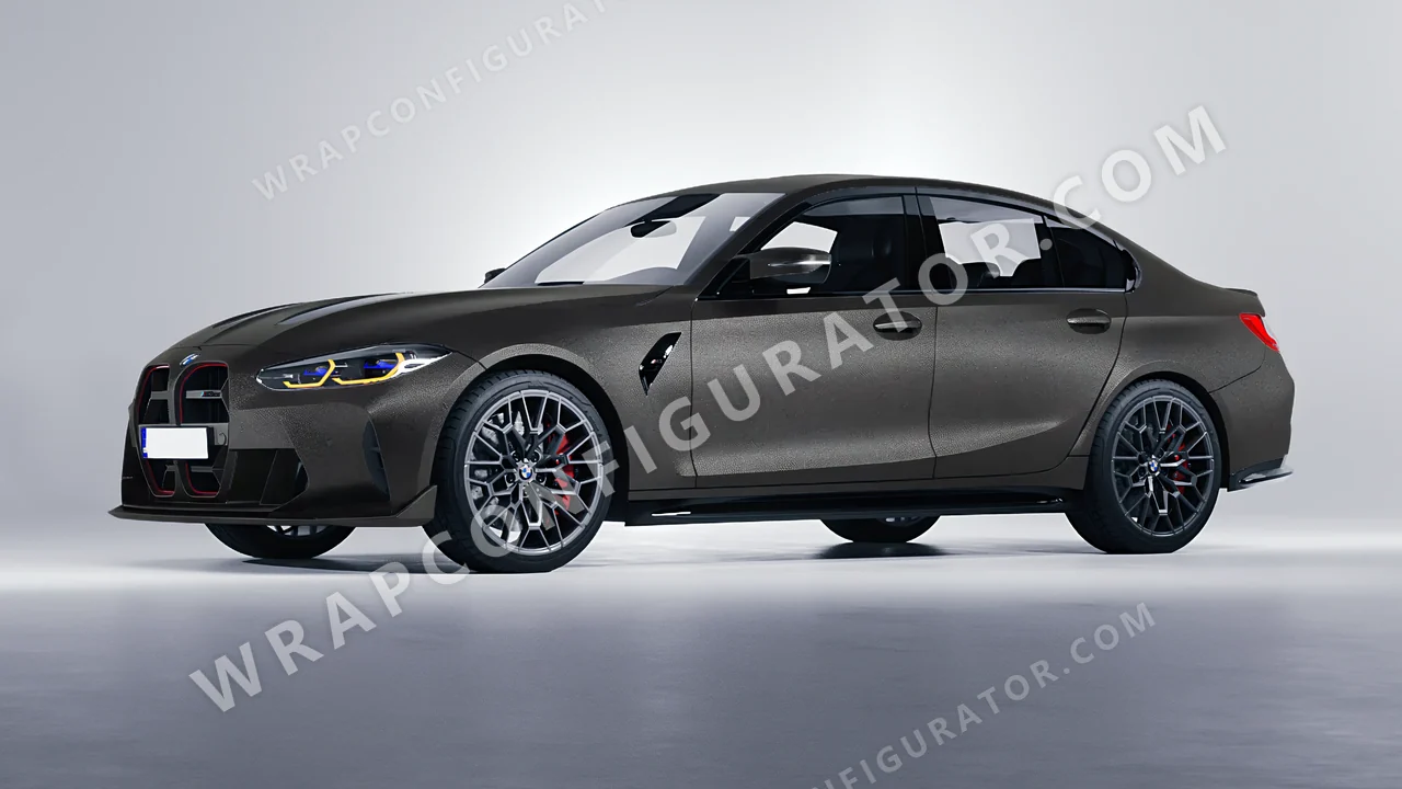 Grey BMW M3 CS 2023 wrapped in ORACAL Charcoal 970RA-937M
