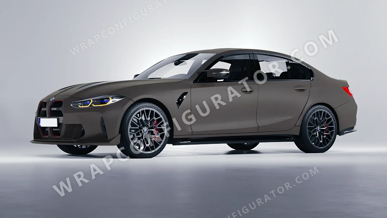 Grey BMW M3 CS 2023 wrapped in ORACAL Dark Grey 970RA-073M