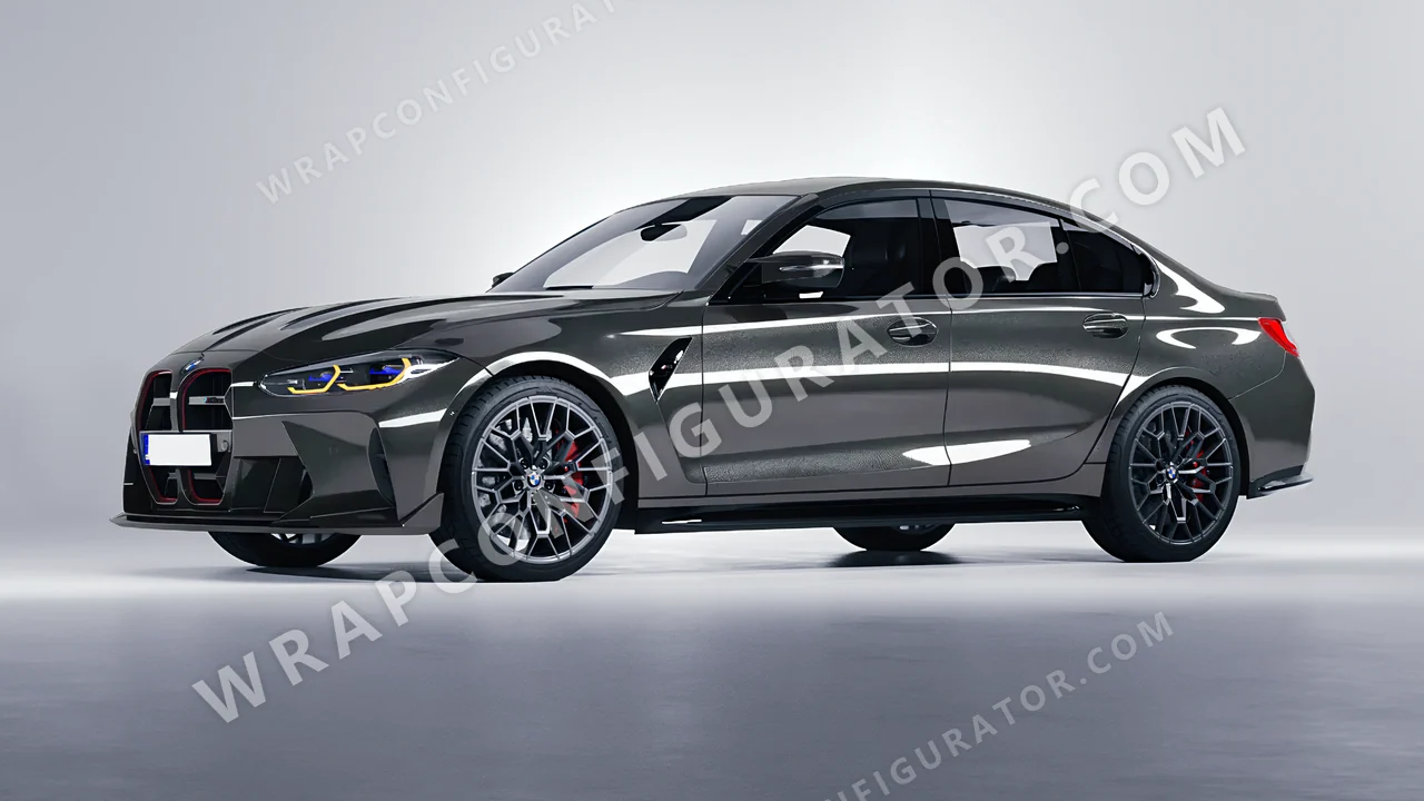 Grey BMW M3 CS 2023 wrapped in ORACAL Graphite 970RA-932G
