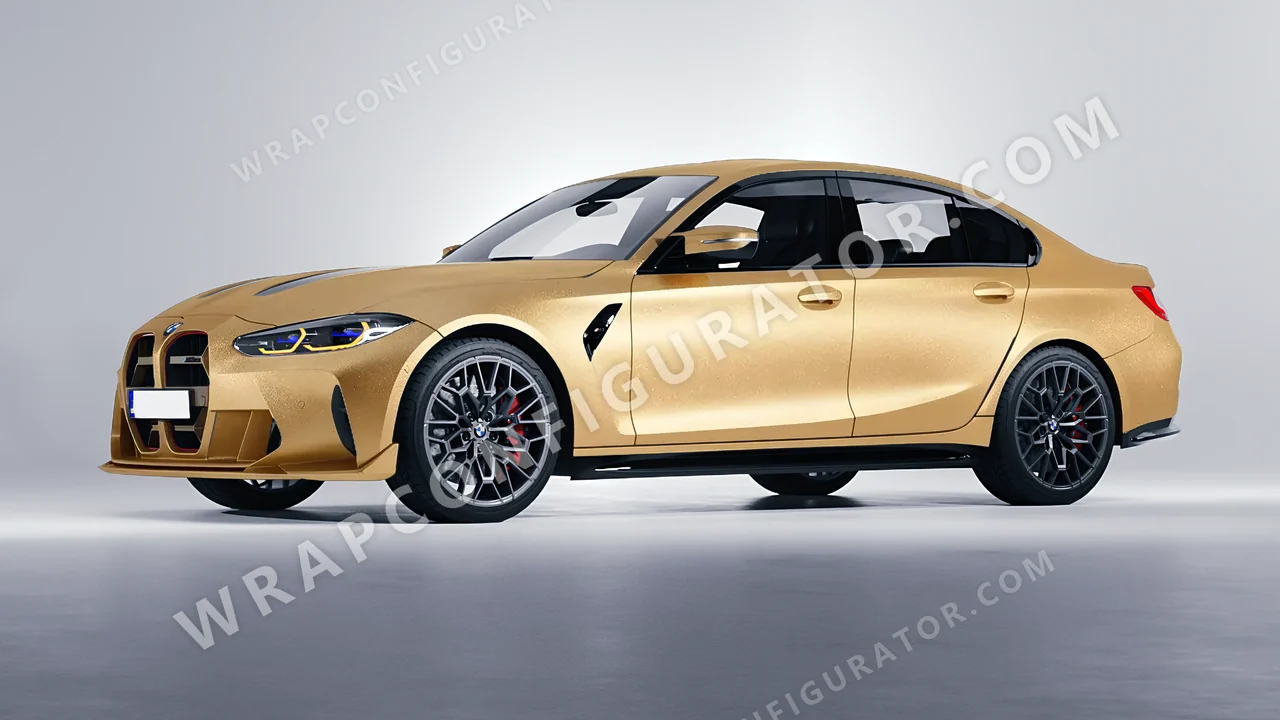Grey BMW M3 CS 2023 wrapped in ORACAL Pyrite 970RA-926M