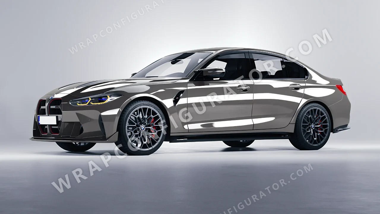 Grey BMW M3 CS 2023 wrapped in ORACAL Telegrey 970RA-076G
